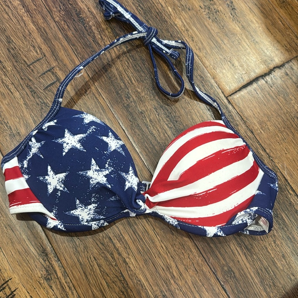 Xs American flag bikini top